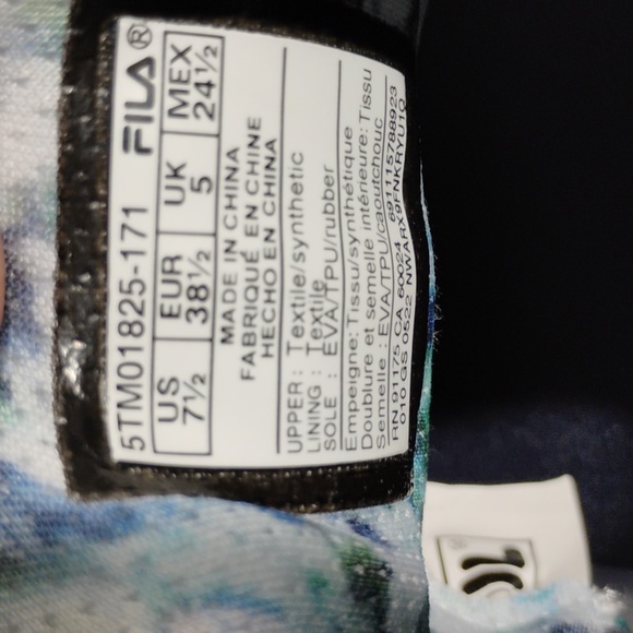 NWOT Fila Women's Speedserve Energized Multicolor Pattern Shoes 7.5 (X-105 CRATE - Picture 10 of 12
